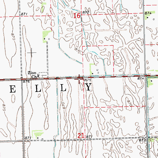 Topographic Map of Township of Shelly, MN