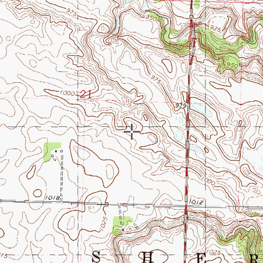 Topographic Map of Township of Sherman, MN