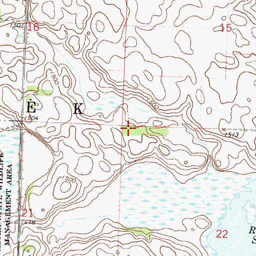 Topographic Map of Township of Shetek, MN