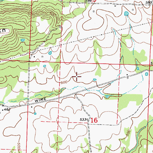 Topographic Map of Township of Mulberry, AR