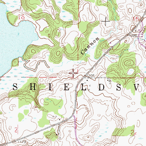 Topographic Map of Township of Shieldsville, MN