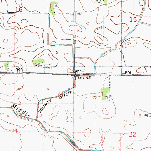Topographic Map of Township of Sibley, MN