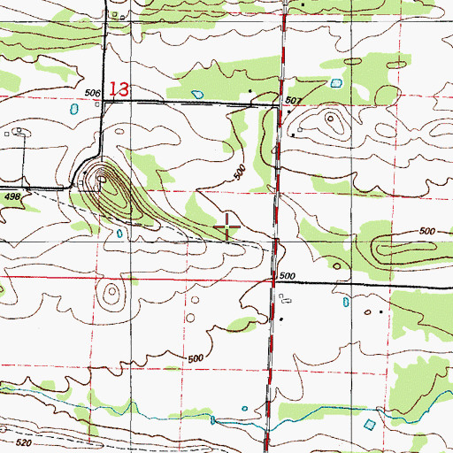 Topographic Map of Township of Prairie, AR