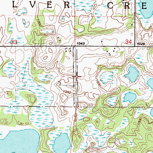 Topographic Map of Township of Silver Creek, MN