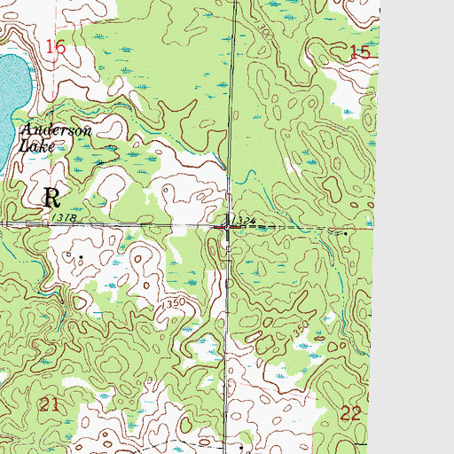 Topographic Map of Township of Sinclair, MN