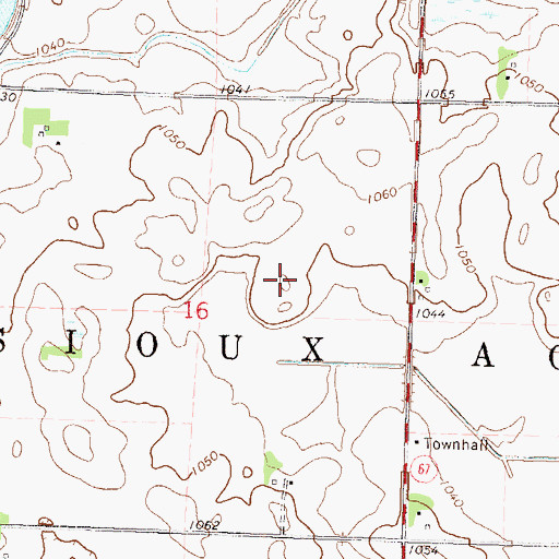 Topographic Map of Township of Sioux Agency, MN