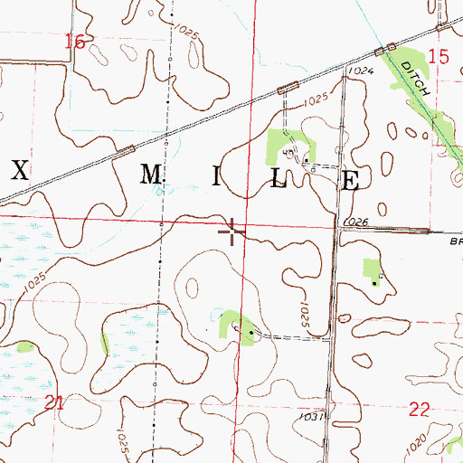 Topographic Map of Township of Six Mile Grove, MN