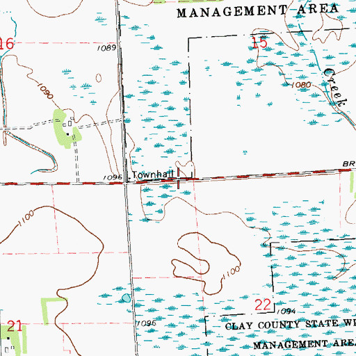 Topographic Map of Township of Skree, MN