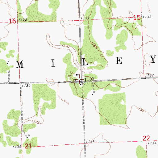 Topographic Map of Township of Smiley, MN