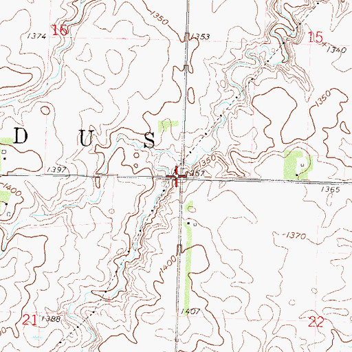 Topographic Map of Township of Sodus, MN