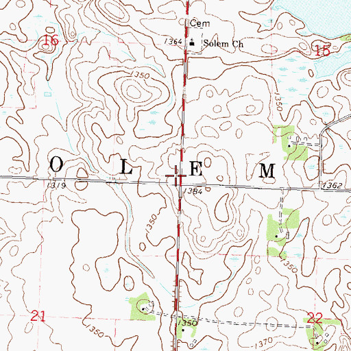 Topographic Map of Township of Solem, MN