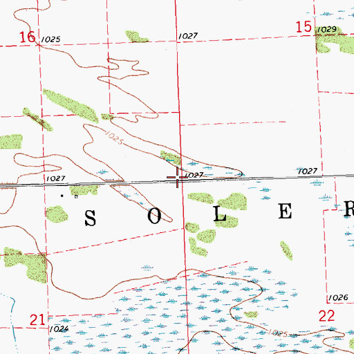 Topographic Map of Township of Soler, MN
