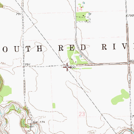 Topographic Map of Township of South Red River, MN
