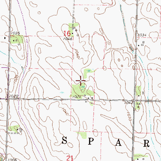 Topographic Map of Township of Sparta, MN