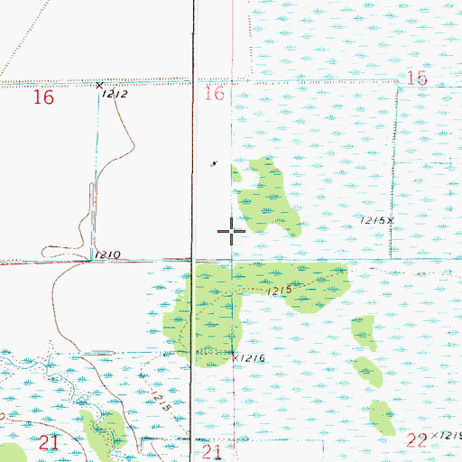 Topographic Map of Township of Spencer, MN