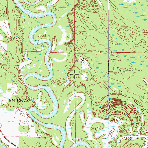 Topographic Map of Township of Splithand, MN
