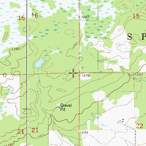Topographic Map of Township of Split Rock, MN