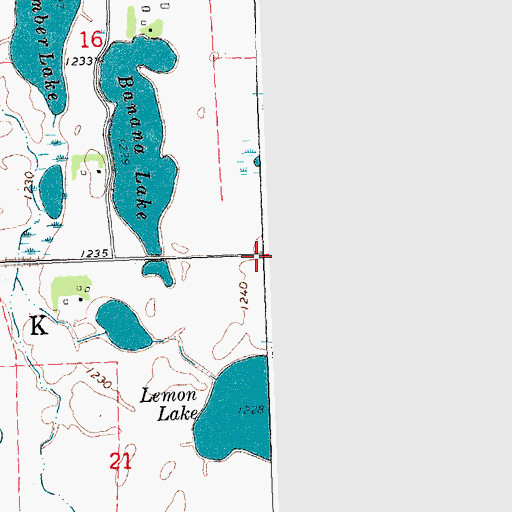 Topographic Map of Township of Spring Creek, MN