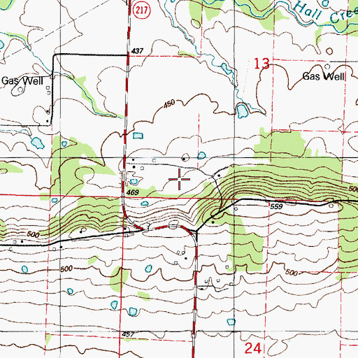 Topographic Map of Township of Weaver, AR
