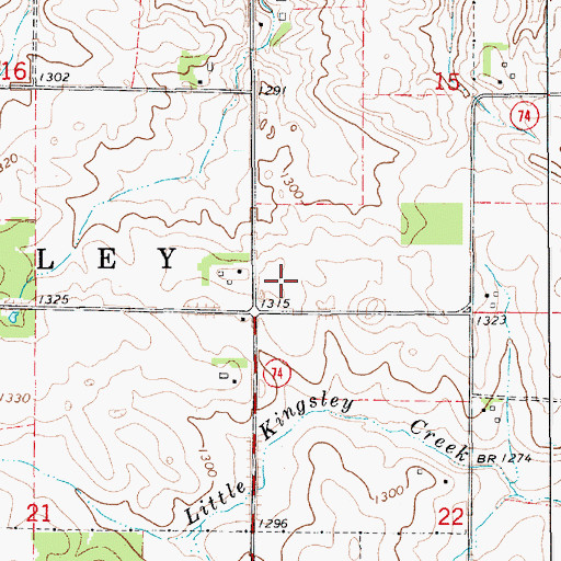Topographic Map of Township of Spring Valley, MN