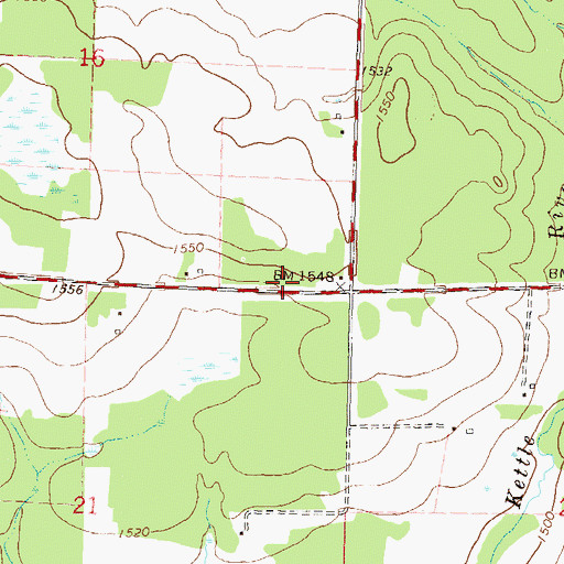 Topographic Map of Township of Spruce Grove, MN