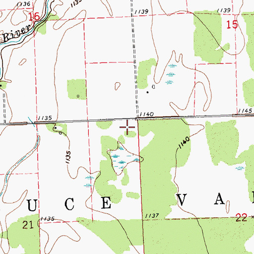 Topographic Map of Township of Spruce Valley, MN