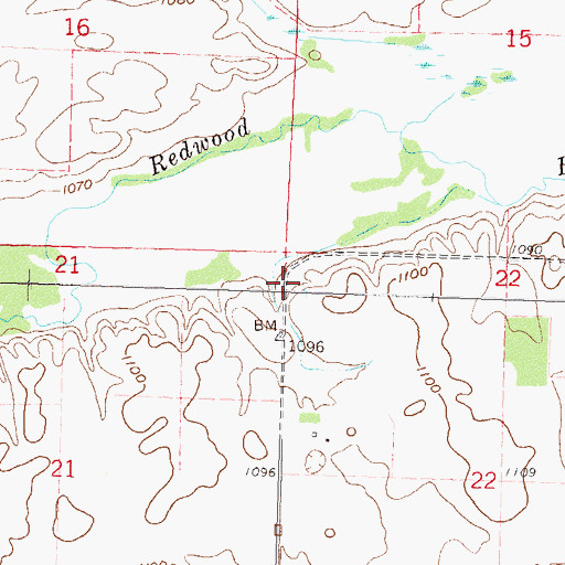 Topographic Map of Township of Stanley, MN