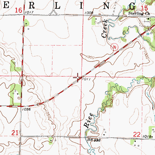 Topographic Map of Township of Sterling, MN
