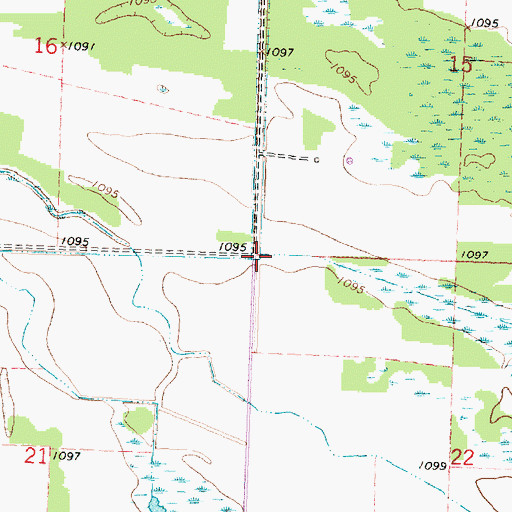 Topographic Map of Township of Stokes, MN