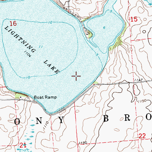 Topographic Map of Township of Stony Brook, MN