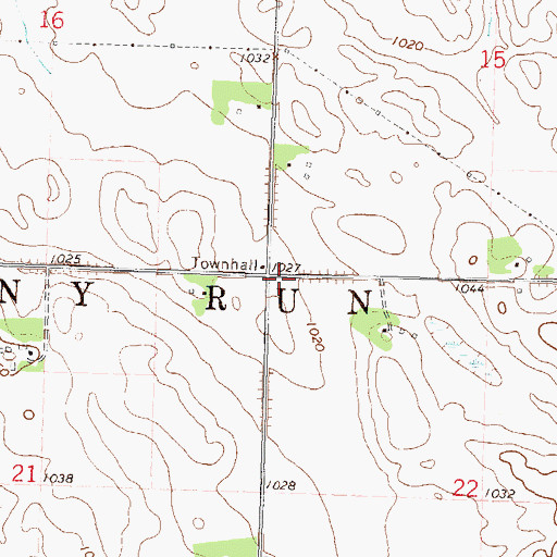 Topographic Map of Township of Stony Run, MN