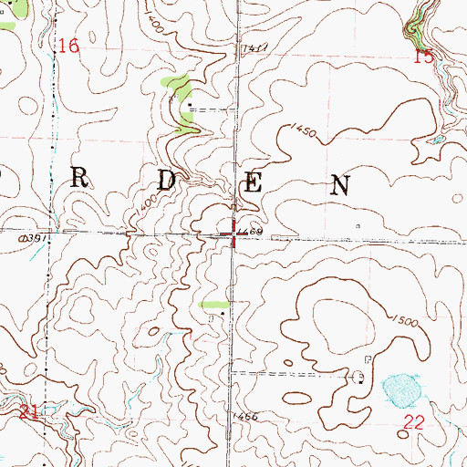 Topographic Map of Township of Storden, MN