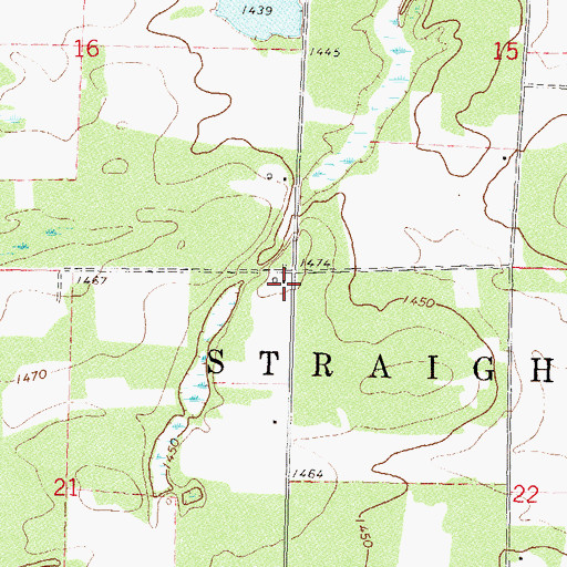 Topographic Map of Township of Straight River, MN