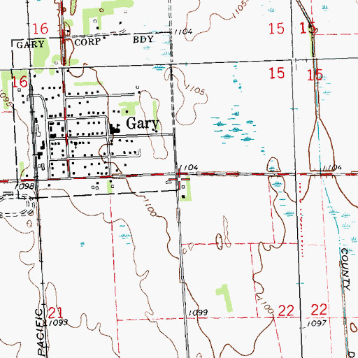 Topographic Map of Township of Strand, MN