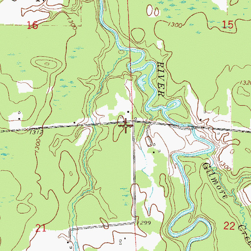 Topographic Map of Township of Sturgeon, MN