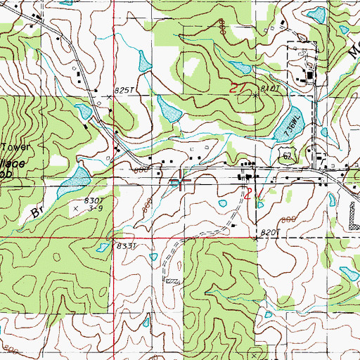 Topographic Map of Township of Benton, AR
