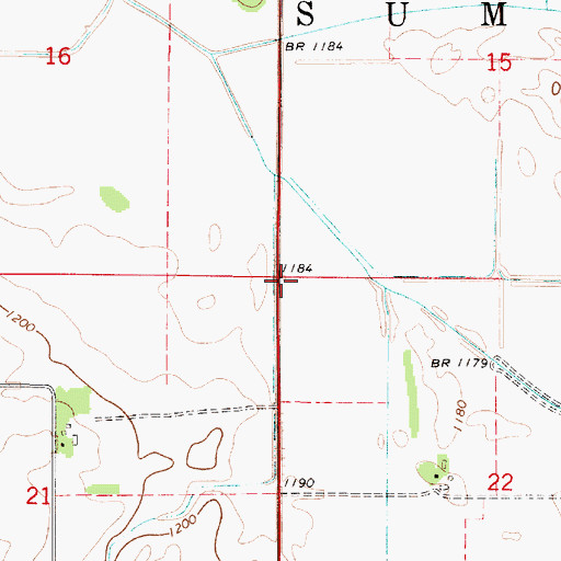 Topographic Map of Township of Summit, MN