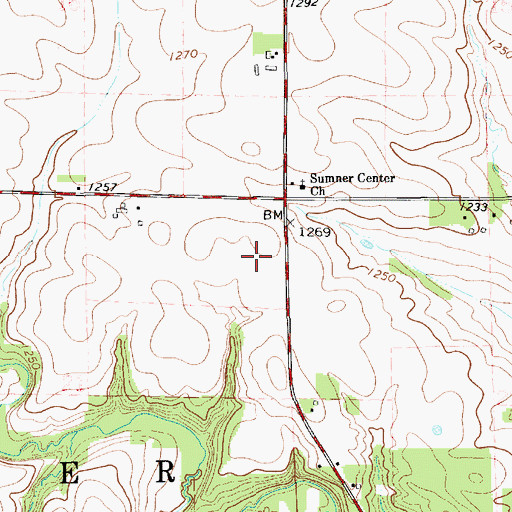 Topographic Map of Township of Sumner, MN