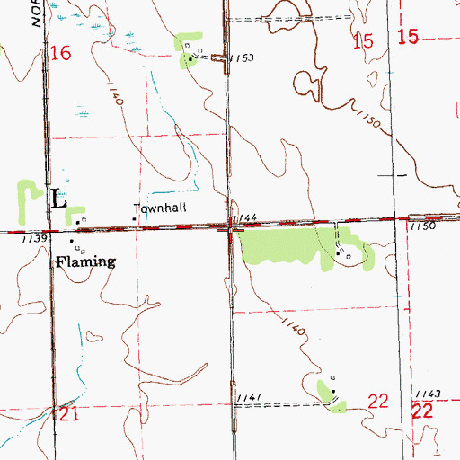 Topographic Map of Township of Sundal, MN