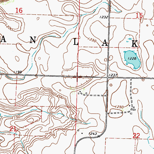 Topographic Map of Township of Swan Lake, MN