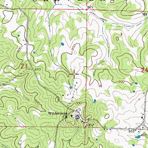 Topographic Map of Township of Cleveland, AR