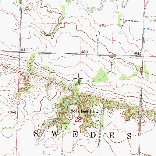 Topographic Map of Township of Swedes Forest, MN