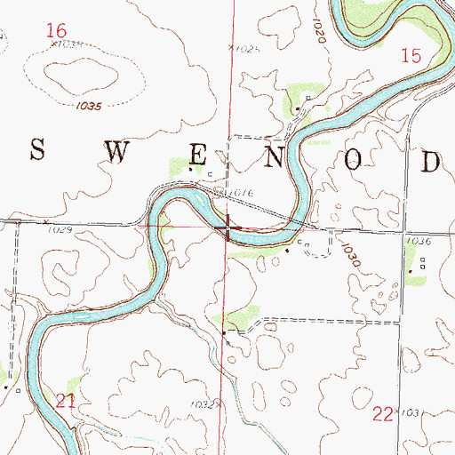 Topographic Map of Township of Swenoda, MN