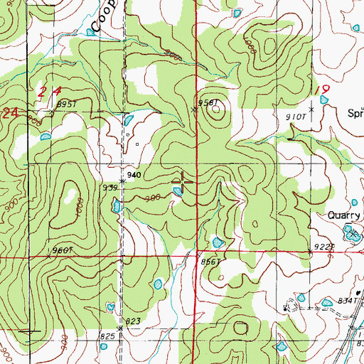 Topographic Map of Township of Mount Calm, AR