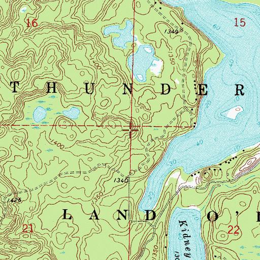 Topographic Map of Township of Thunder Lake, MN