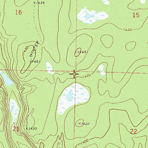 Topographic Map of Township of Timothy, MN