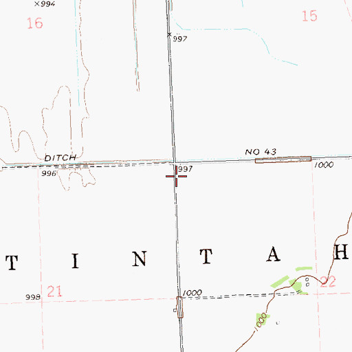 Topographic Map of Township of Tintah, MN