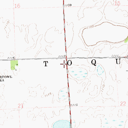 Topographic Map of Township of Toqua, MN