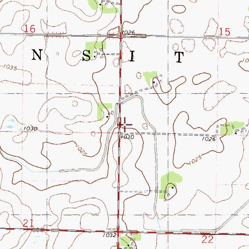 Topographic Map of Township of Transit, MN