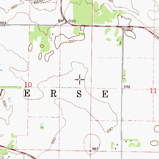 Topographic Map of Township of Traverse, MN